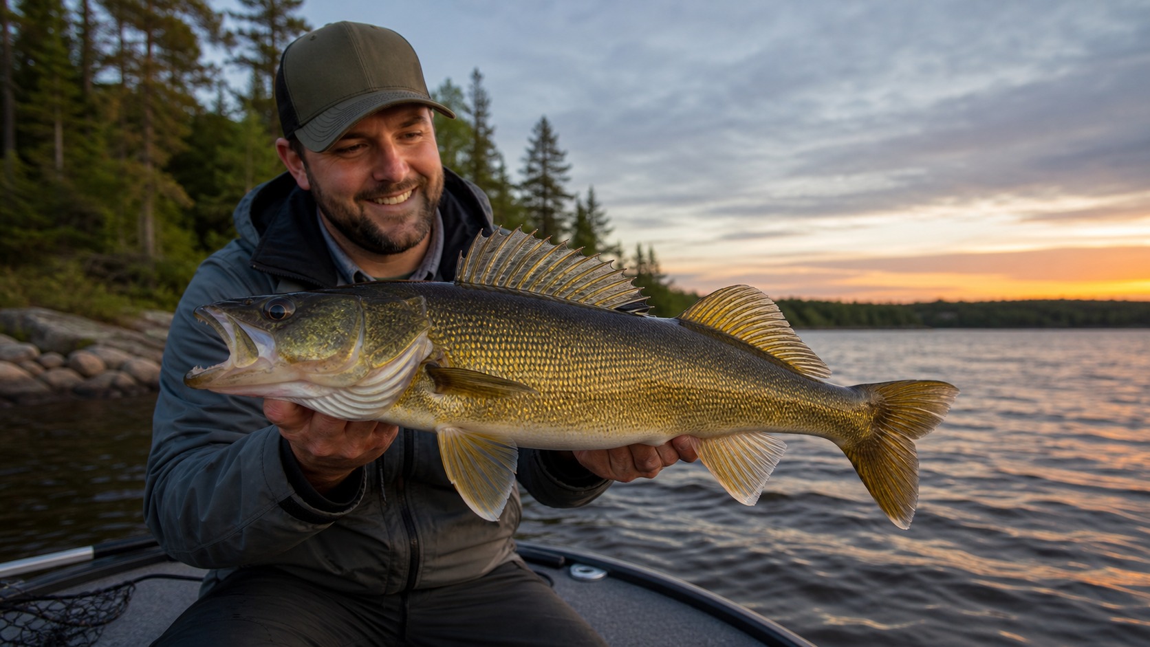 Walleye fishing scene for How to Catch walleye: A Complete Angler Guide