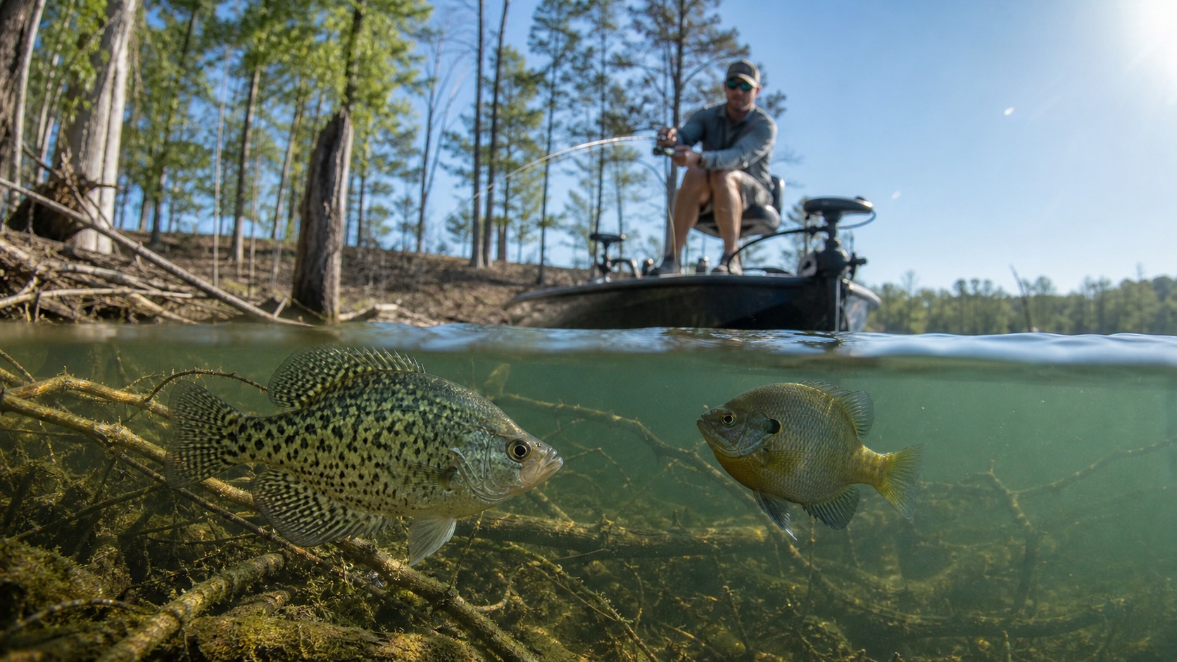 Crappie & Panfish fishing scene for How to Catch crappie: A Complete Angler Guide