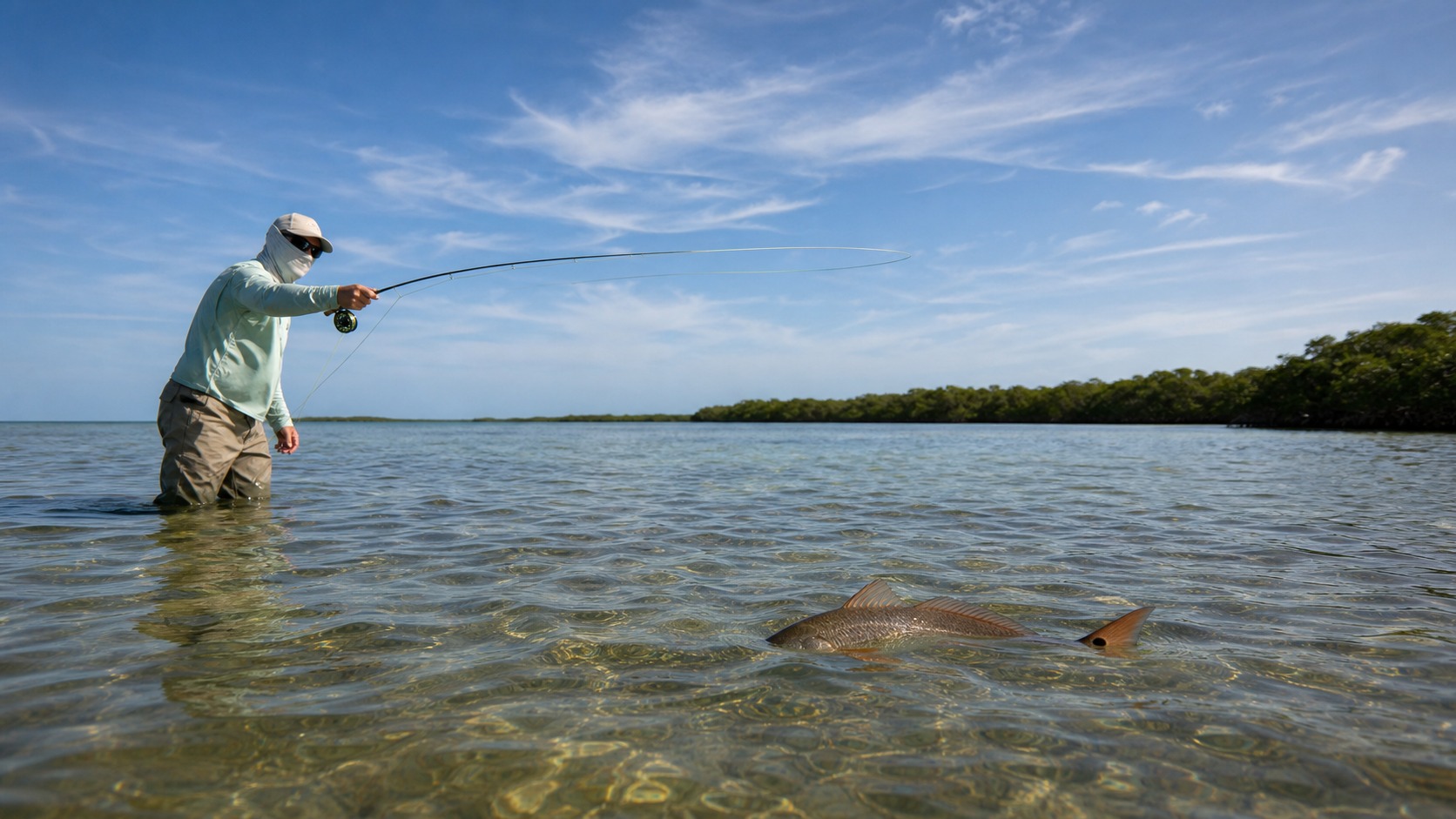 Inshore Favorites fishing scene for How to Catch redfish: A Complete Angler Guide