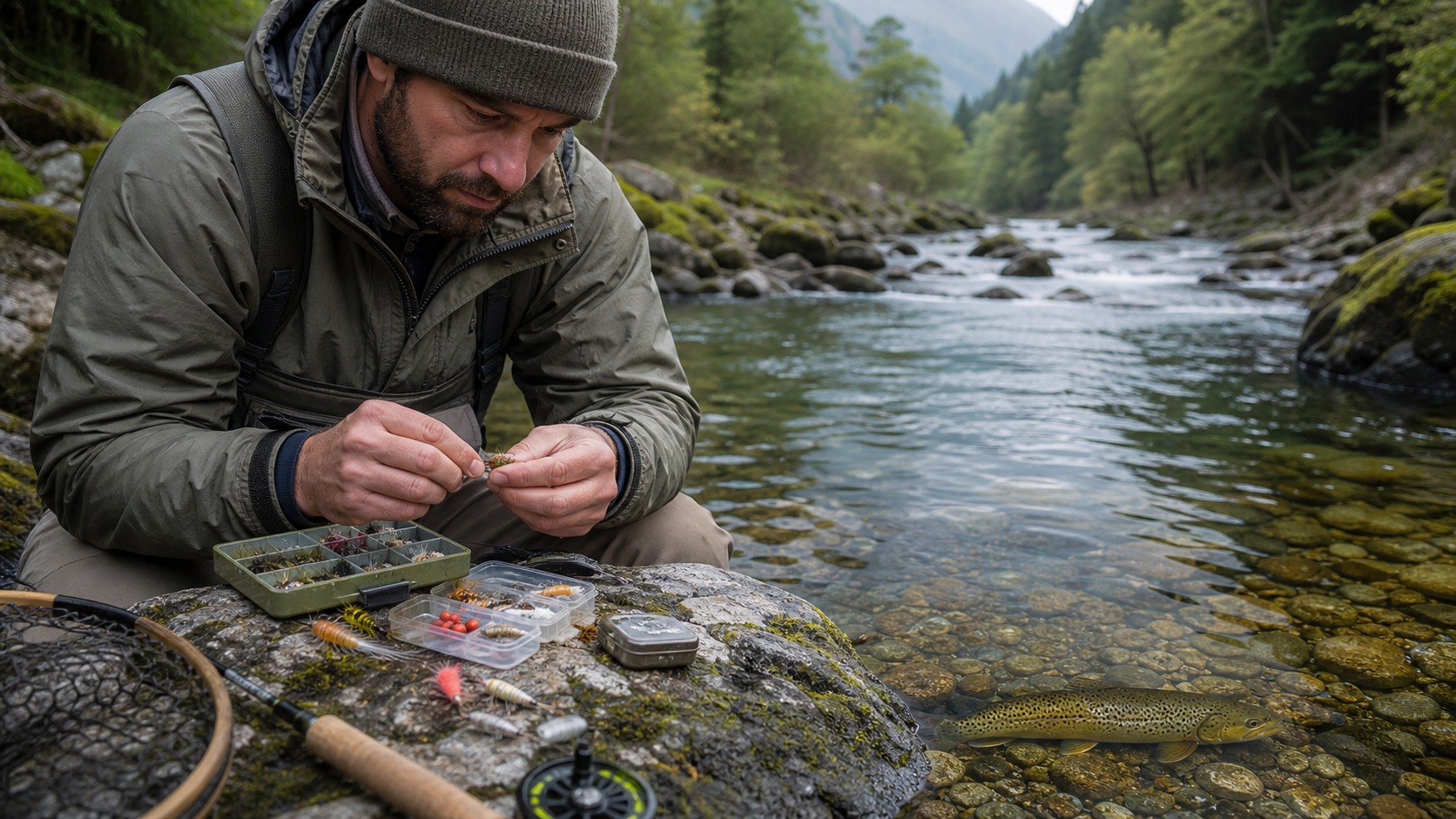 Trout fishing scene for Best Baits for brown trout: What Works in Real Fishing Conditions