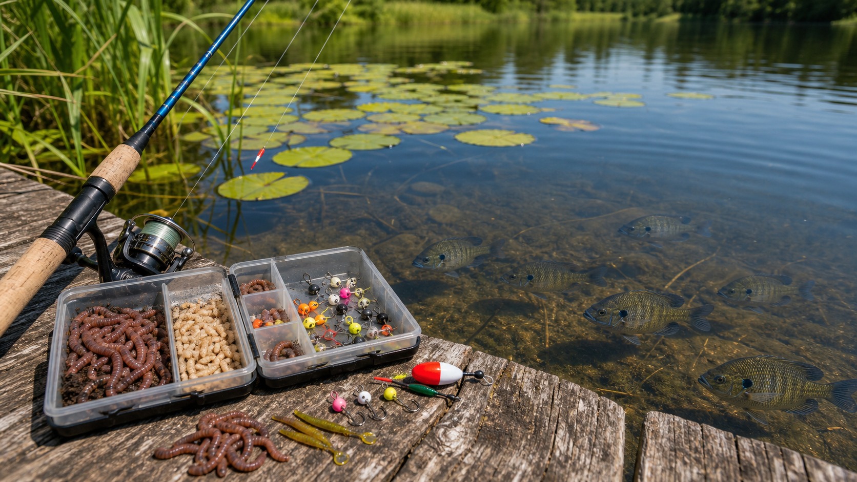 Crappie & Panfish fishing scene for Best Baits for bluegill: What Works in Real Fishing Conditions